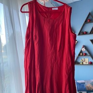 Red Plus Size Calvin Klein Dress